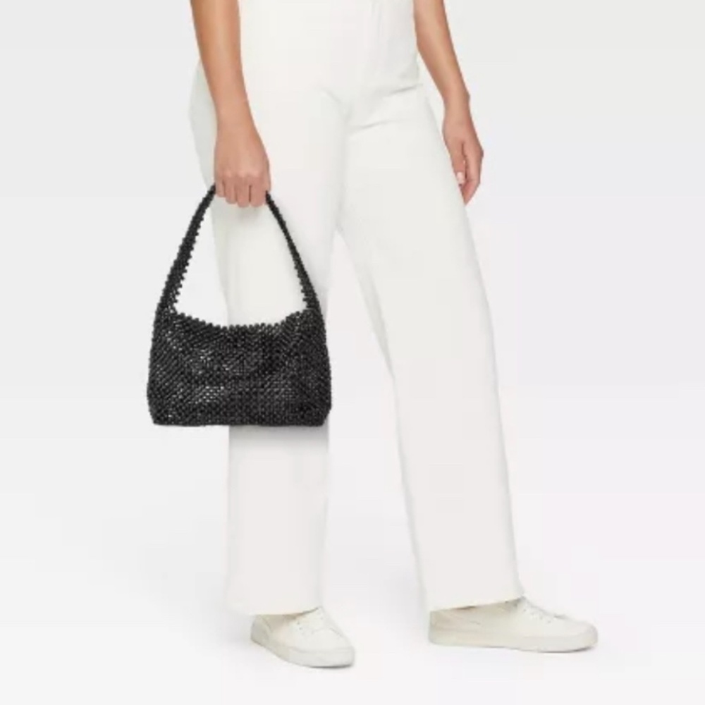 Beaded Shoulder Bag - A New Day™ Black - Picture 3 of 4